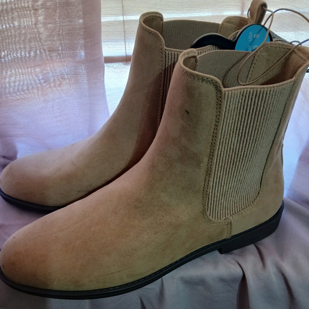 Tan Suede Chelsea Boots